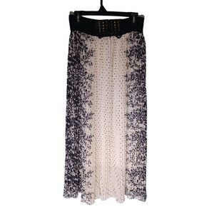 Womens Maxi Skirt Size Medium Pleated Floral Festival Fairy Grunge Boho Cottage